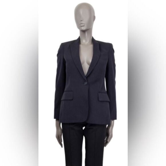 STELLA MCCARTNEY black tuxedo blazer with pin stripe detail. 40 - Picture 8 of 8